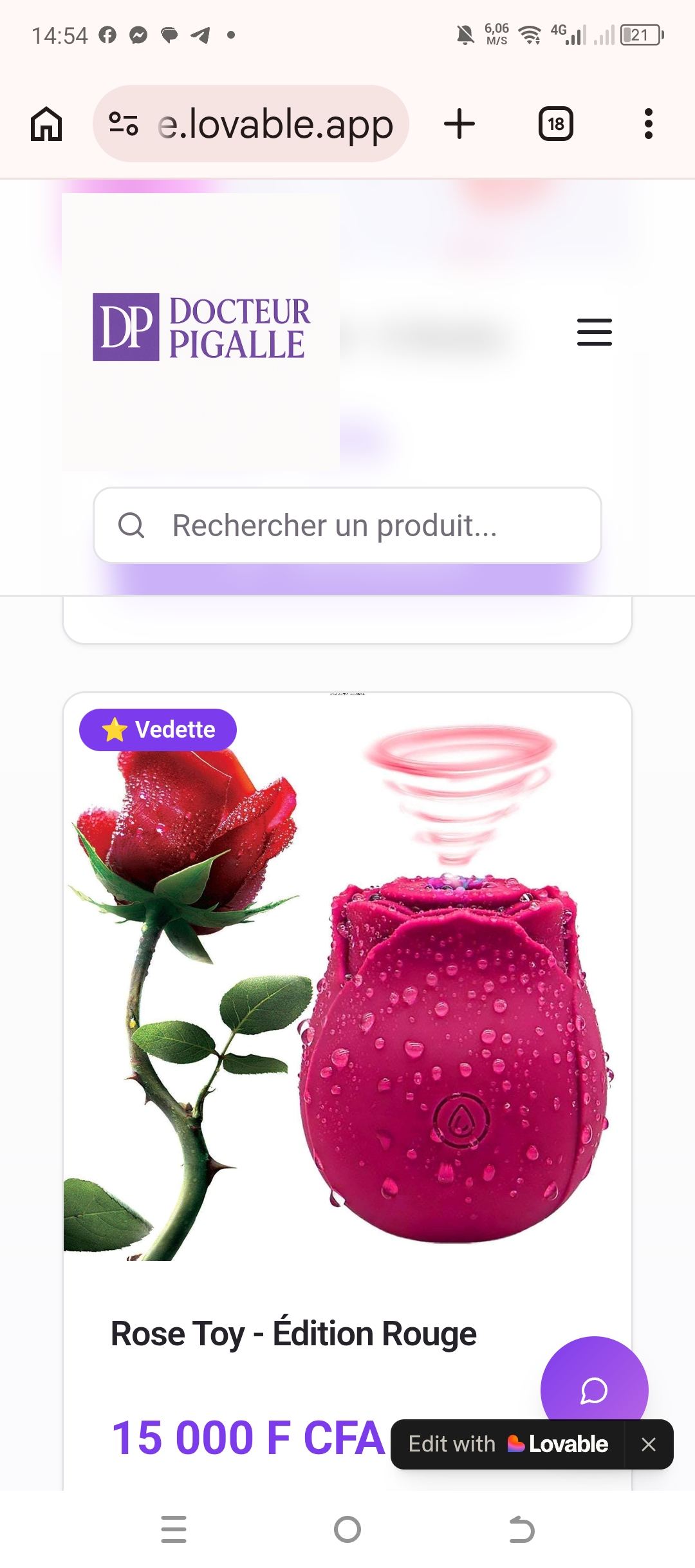 vibro fleur de rose